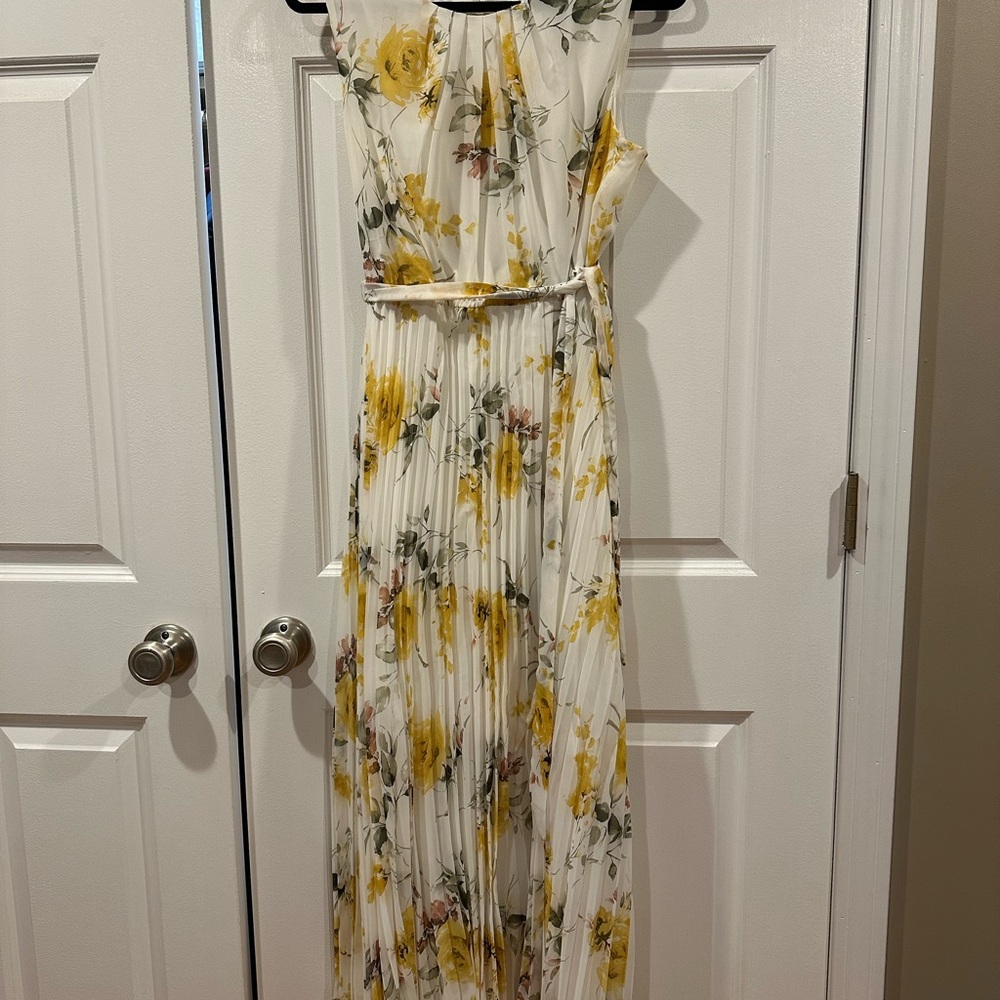 Studio One Floral Maxi Dress - Yellow and Cream
